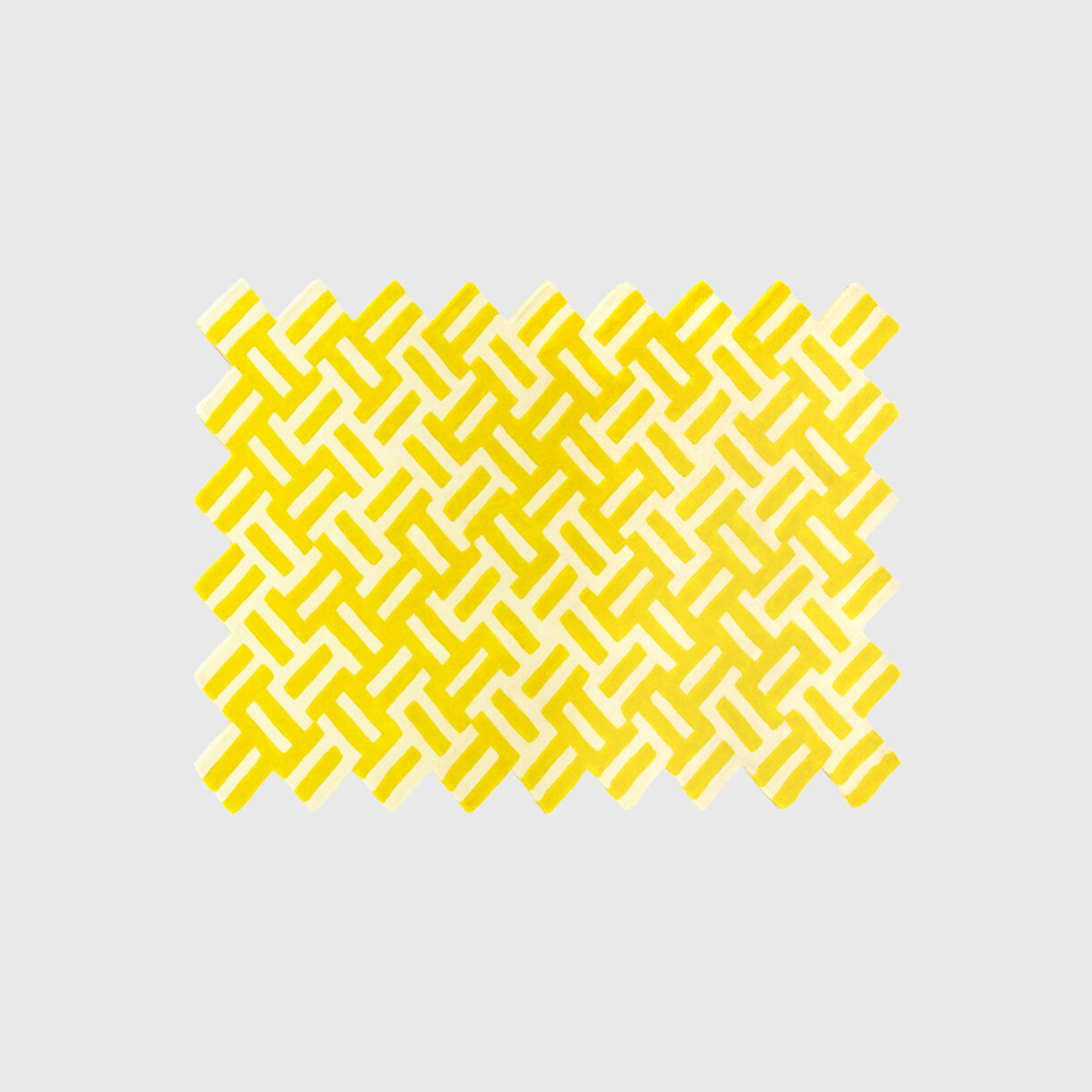 Cross Rug, Yellow & White