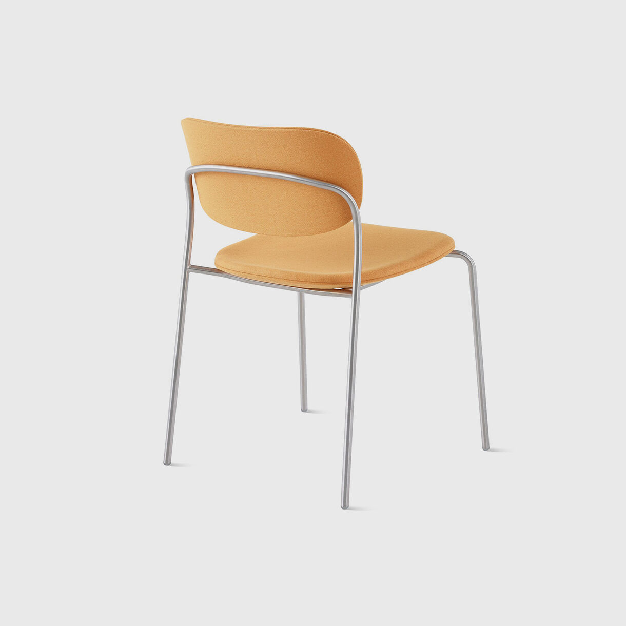 Portrait Chair, Panno di Dolce - Orange & Chrome