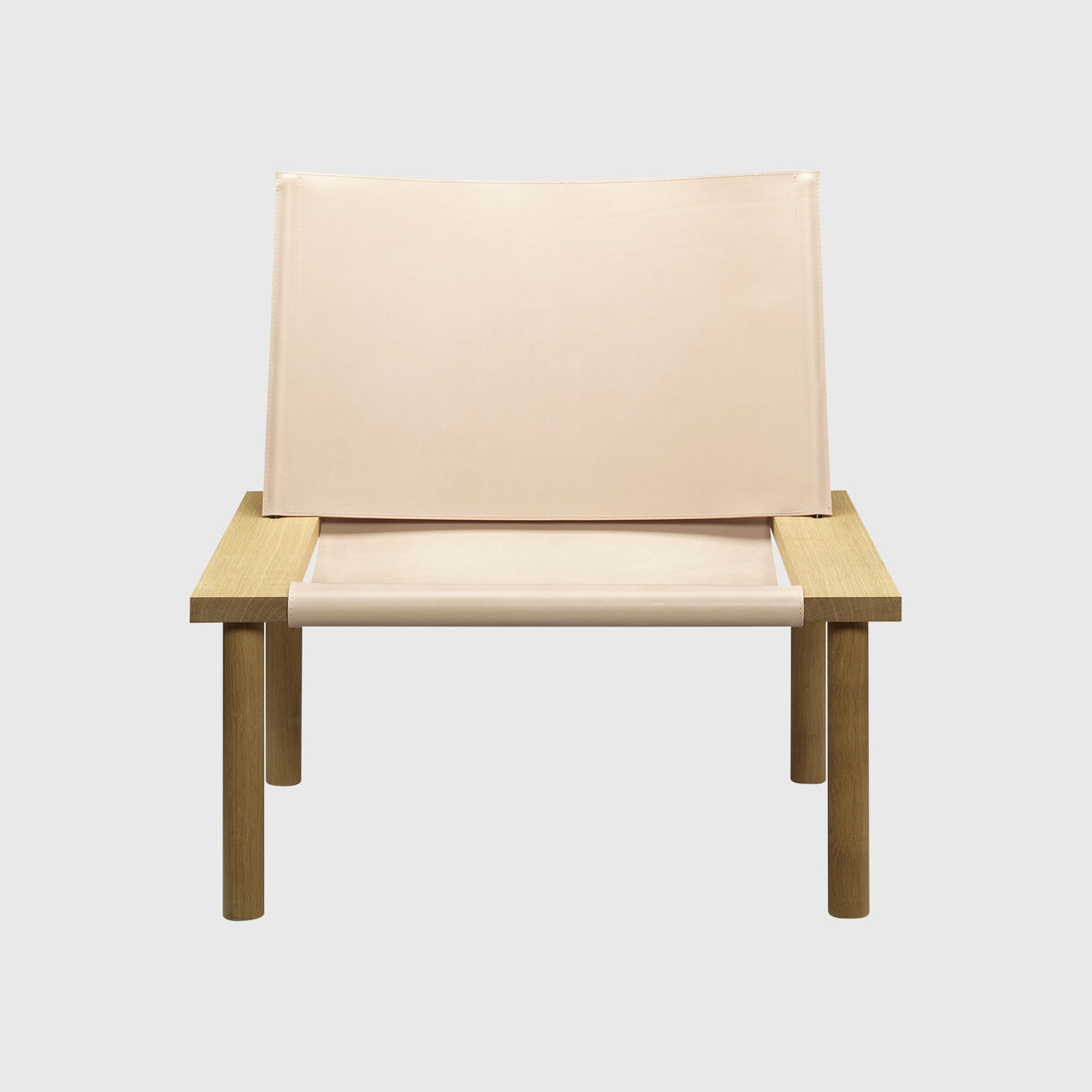 Ilma Lounge Chair, Oak & Natural Leather
