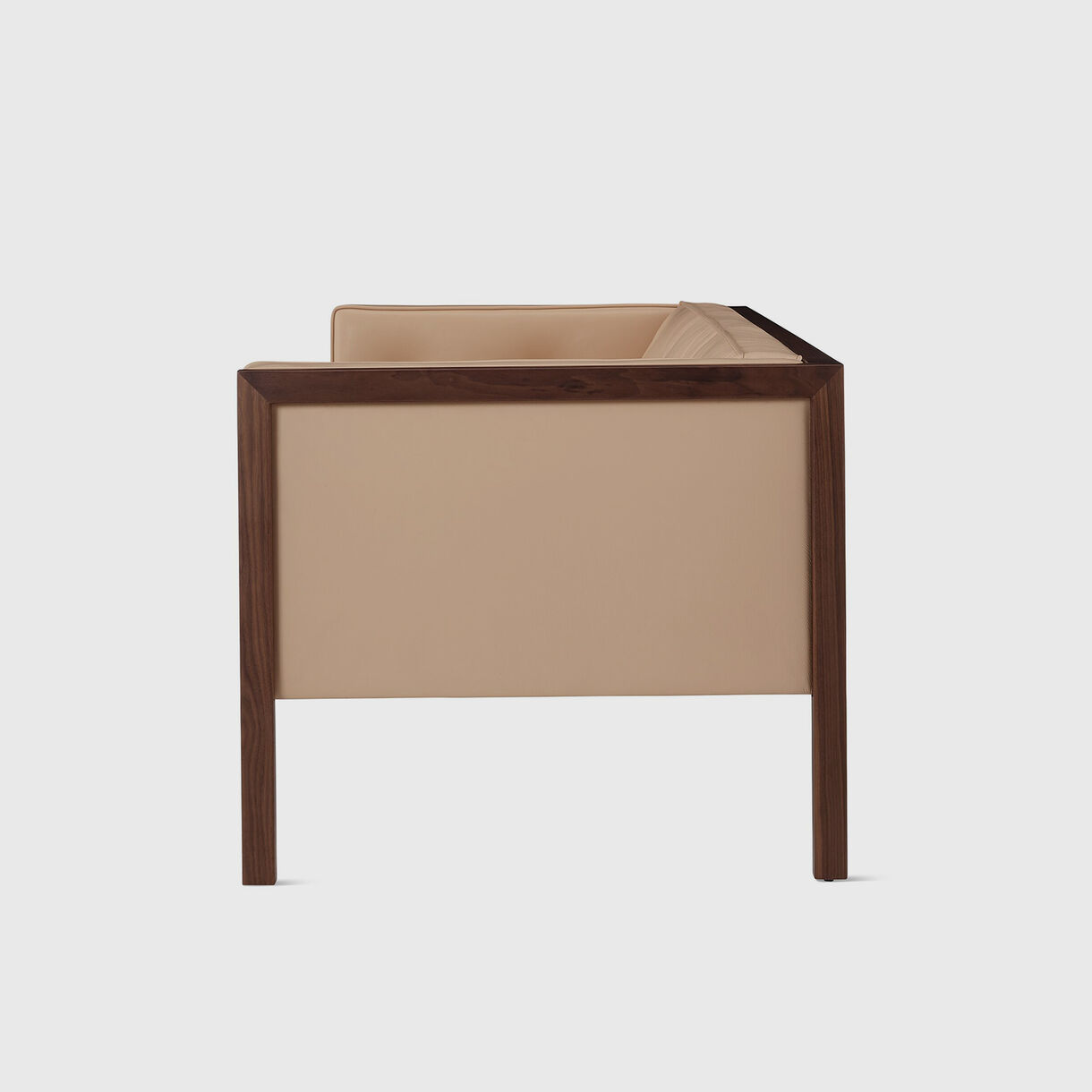 Nelson Cube Sofa, 2337mm, Walnut & Balsa Leather