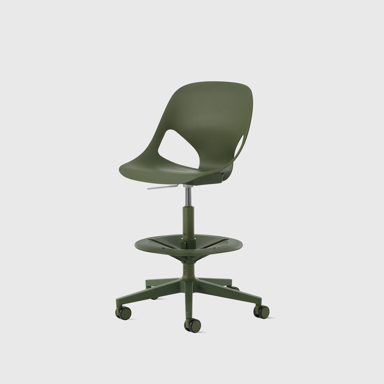 Zeph Multipurpose Stool, No Arms, Olive