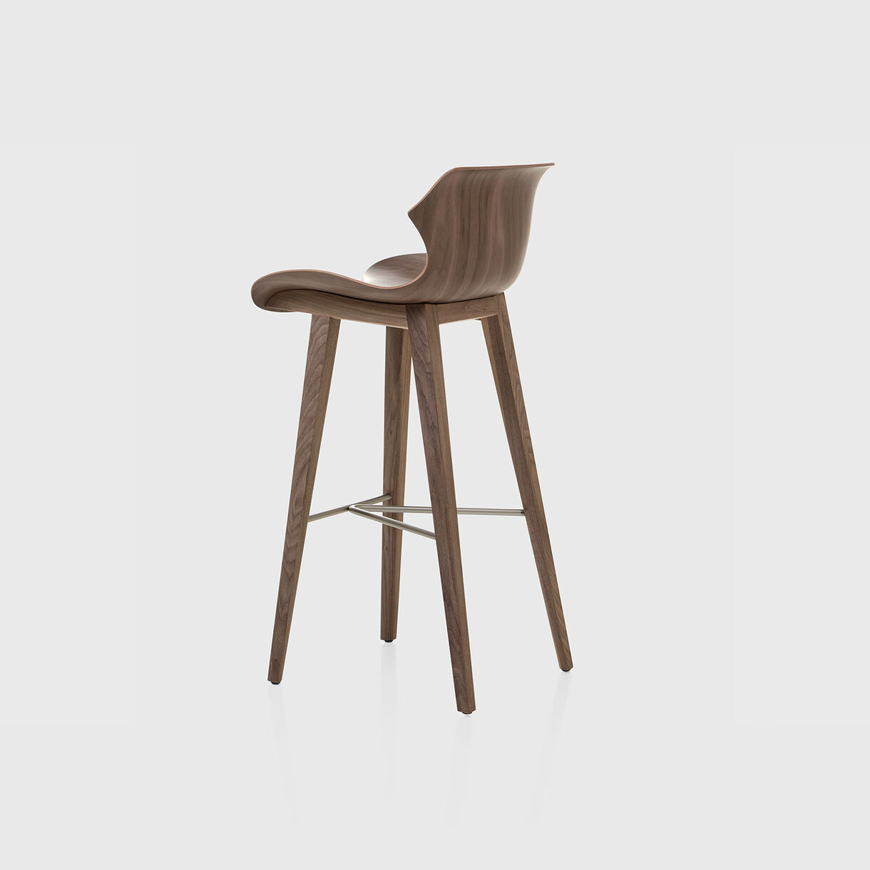 Petal Bar Stool, Walnut