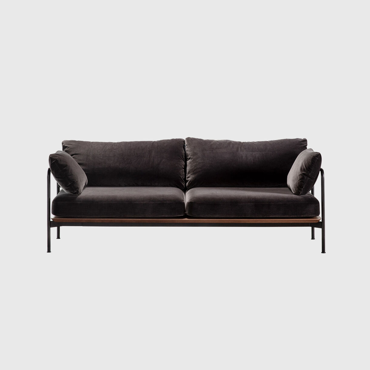 Crawford Sofa, Walnut, Fabric A - Harald 283