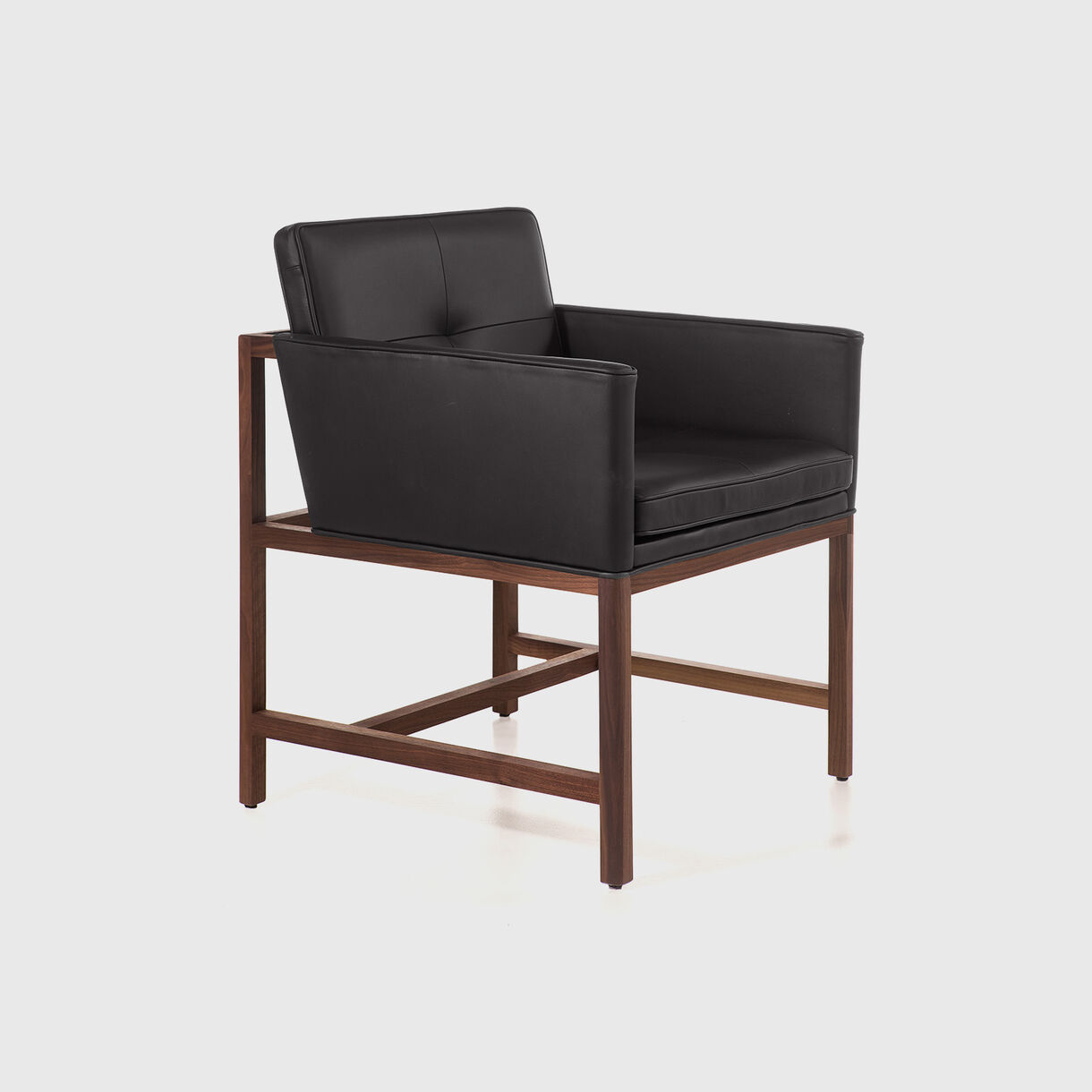 Wood Frame Armchair, Walnut (WN), Coach, Black (99999)