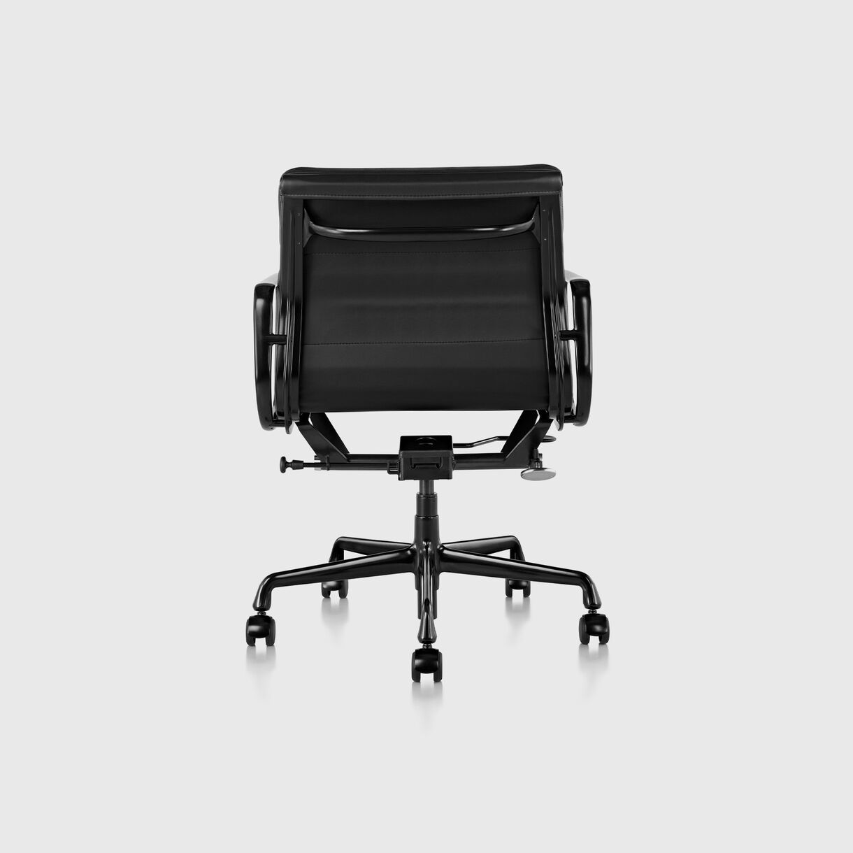 Eames Soft Pad Management Chair, Pneumatic, Black Frame & Black Leather