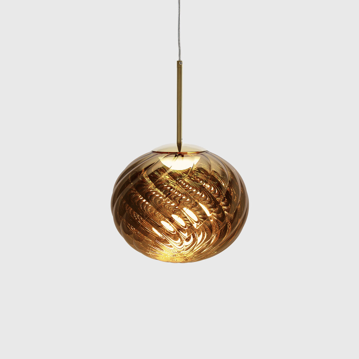 Whirl Pendant, Medium, Gold