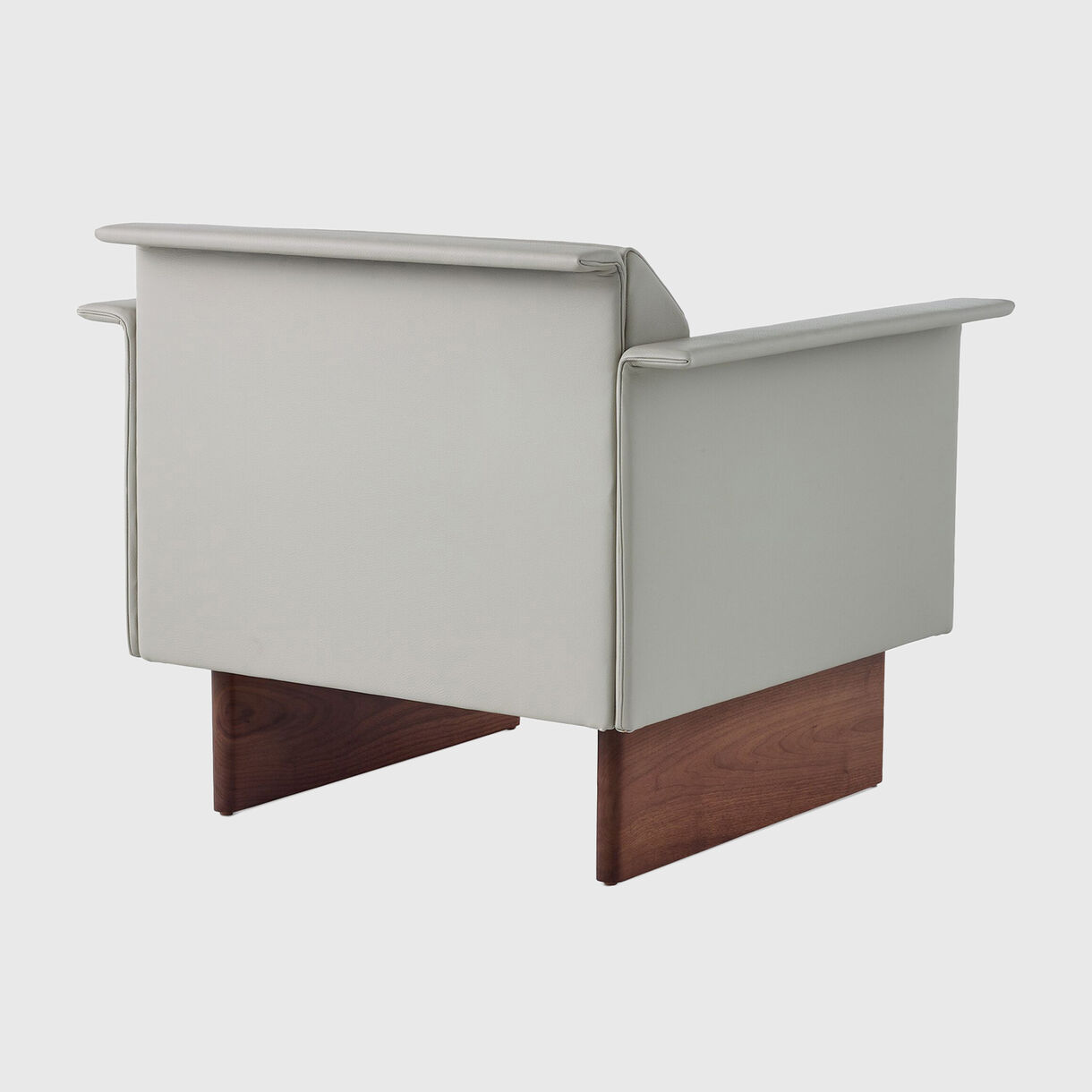 Mantle Club Chair, Wood Base, No Pillows, Bristol - Ash Grey