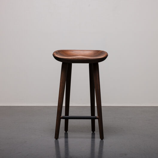 Tractor Stool, Counter Height, Walnut