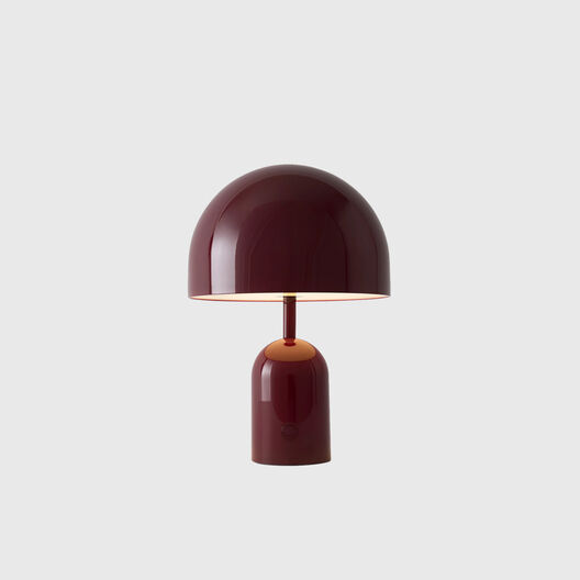 Bell Portable V2 Table Lamp, High Gloss Burgundy