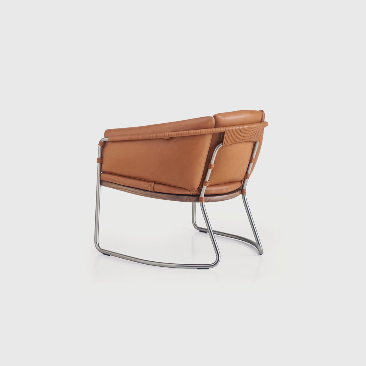 Geometric Armchair in Leather