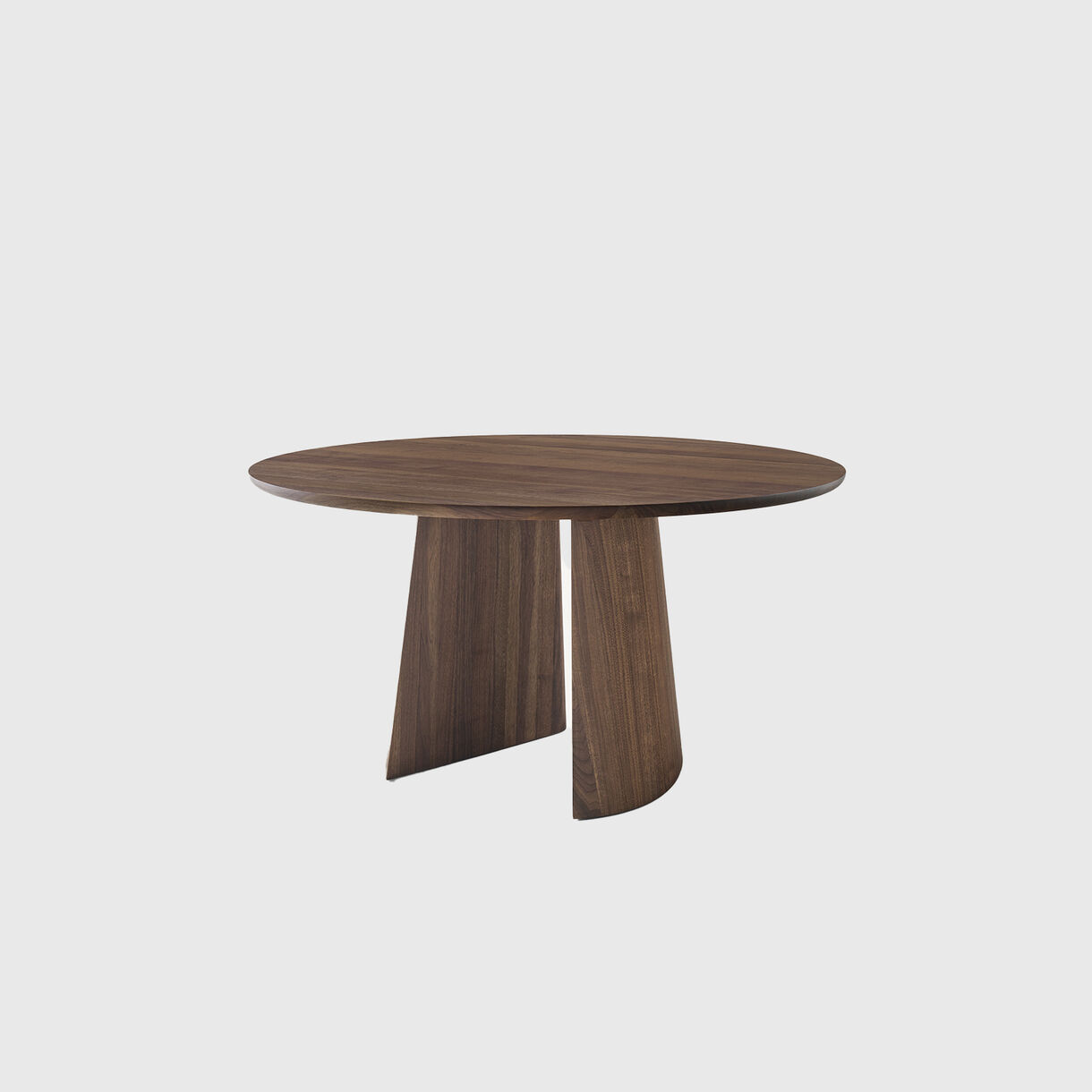Bi-Ped Table, Round, Walnut