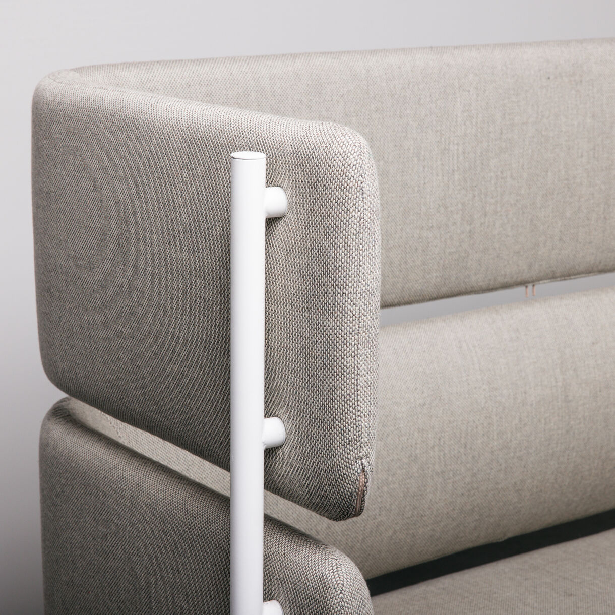 Crescent High-Back 2 Seater Sofa, White