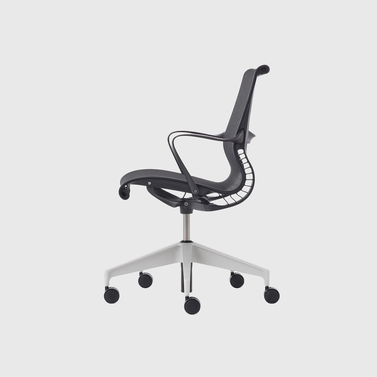 Setu Chair - Graphite Intercept, Graphite Frame, Silver Alloy Base