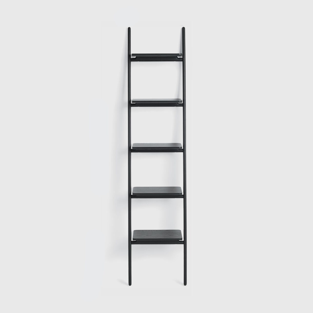 Folk Ladder Shelving, Narrow, Ebonised Ash