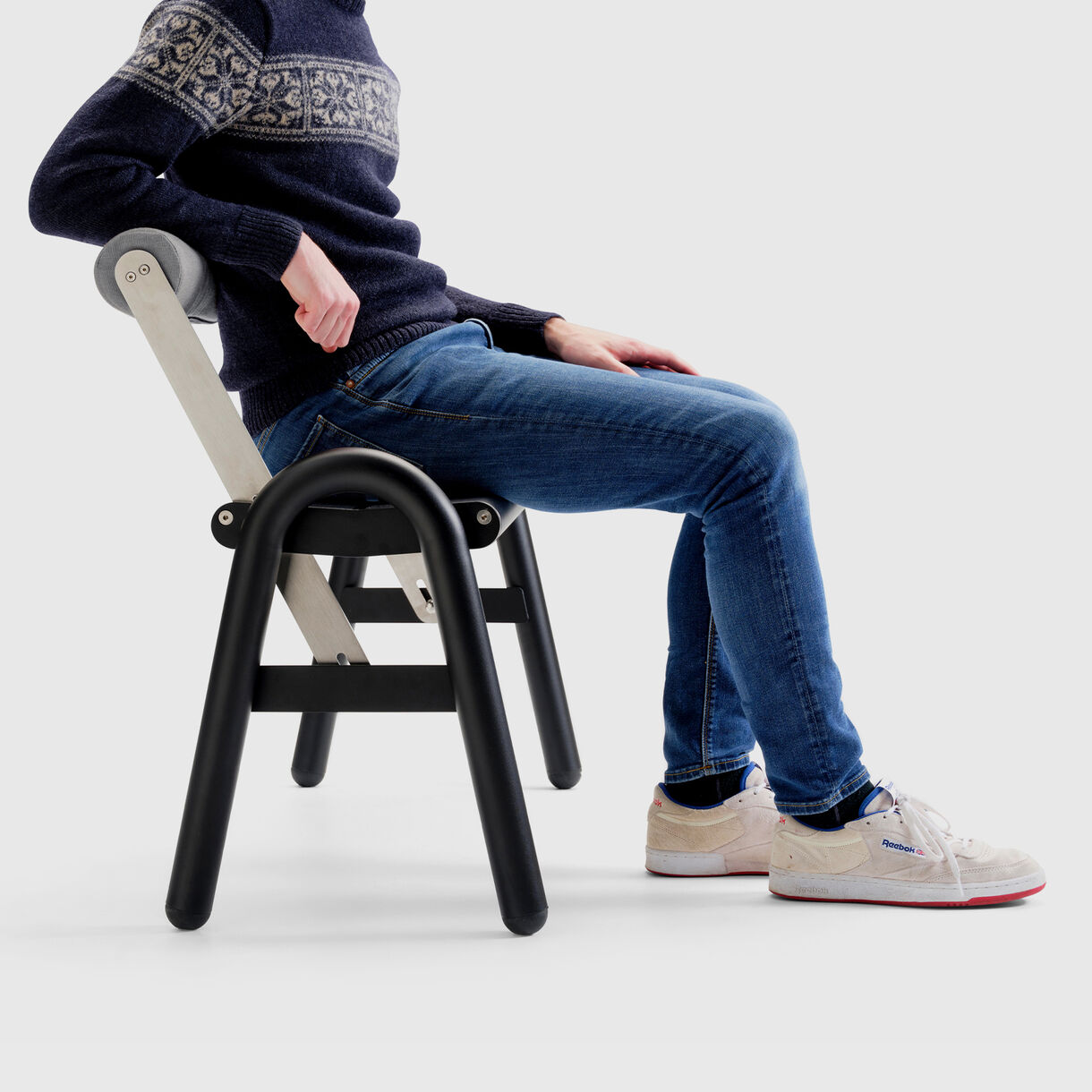 AMAi High & Low Bench, Black & Grey Chin&eacute;