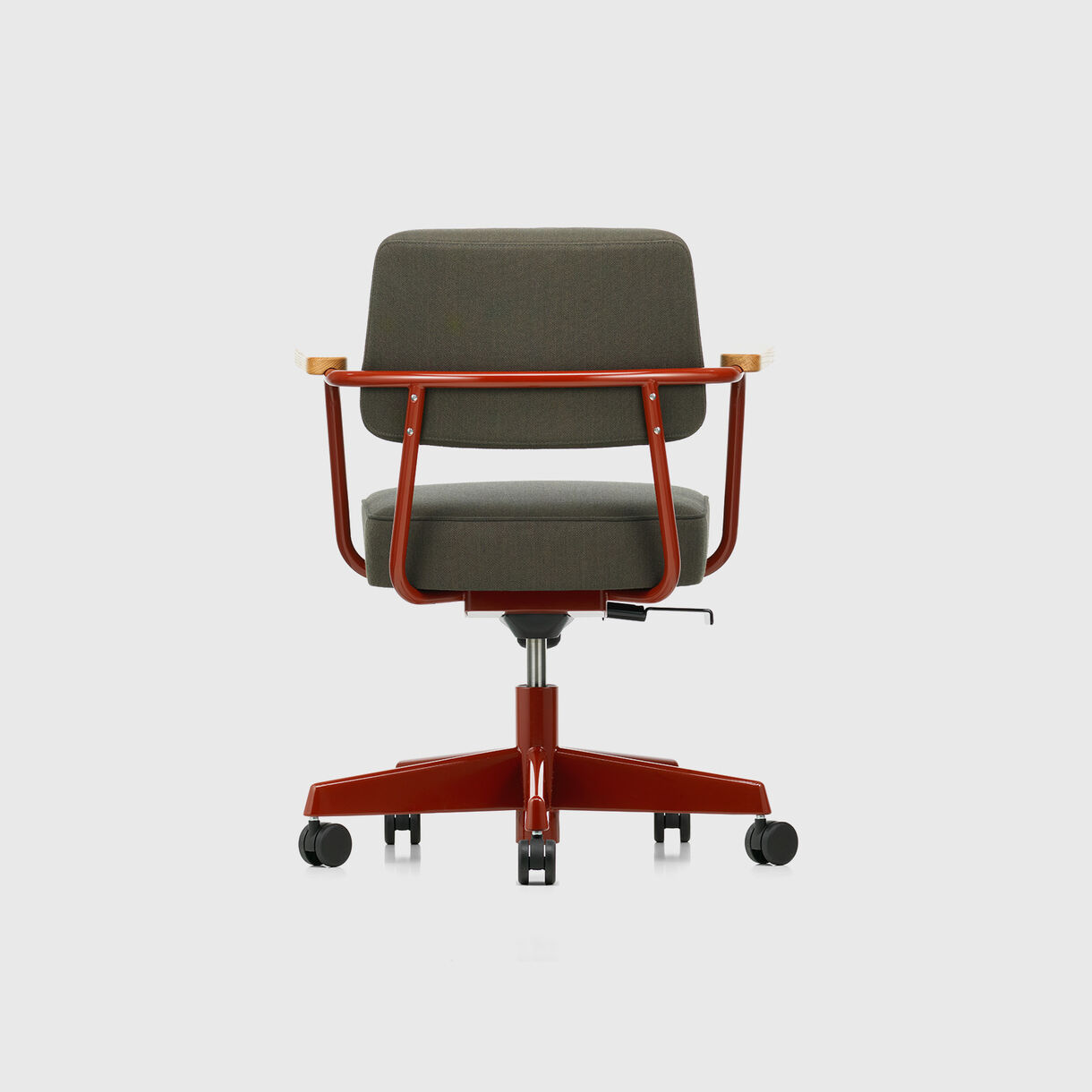 Fauteuil Direction Pivotant Armchair, Volol Dark Grey, Japanese Red