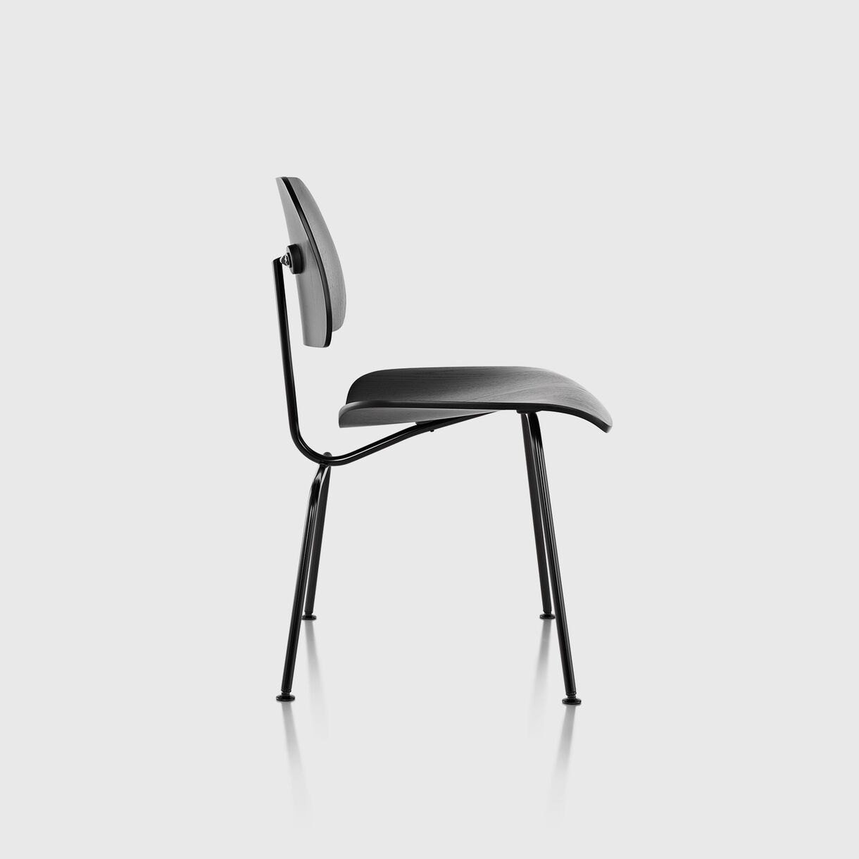 Eames Moulded Plywood Dining Chair, Metal Base, Ebony