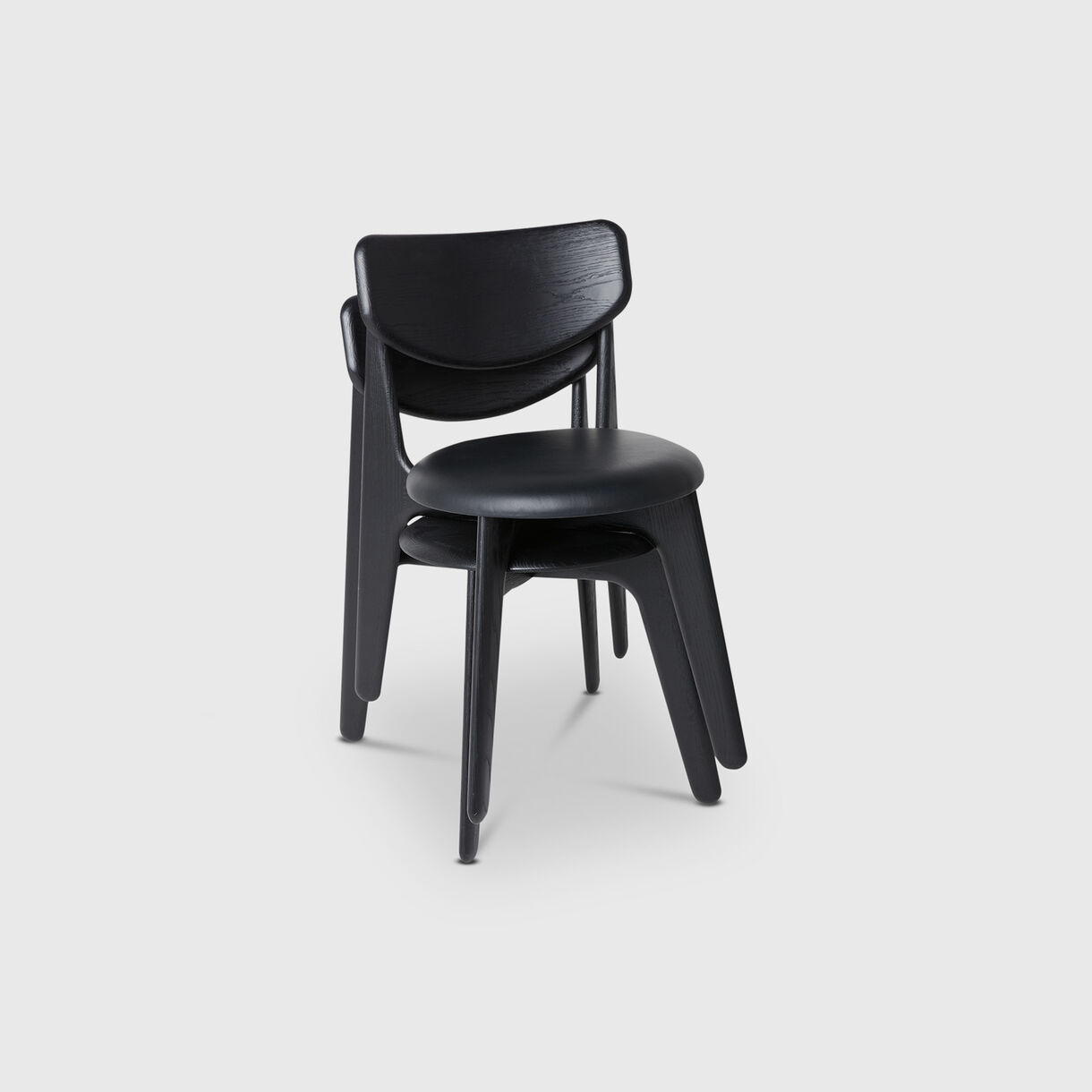 Slab Side Chair, Black, Upholstered