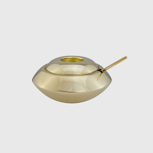 Form Sugar Dish & Spoon Stainless Steel