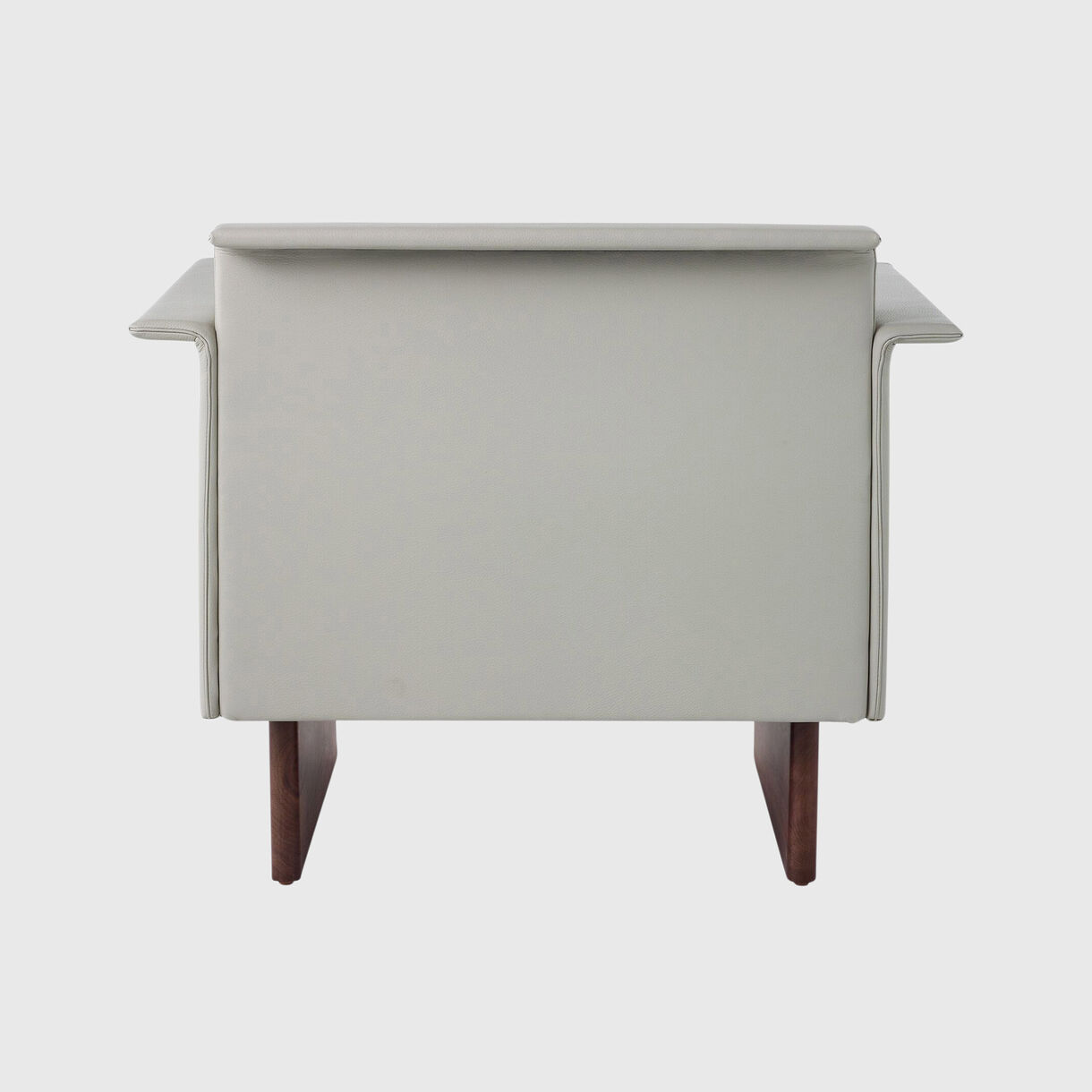 Mantle Club Chair, Wood Base, No Pillows, Bristol - Ash Grey