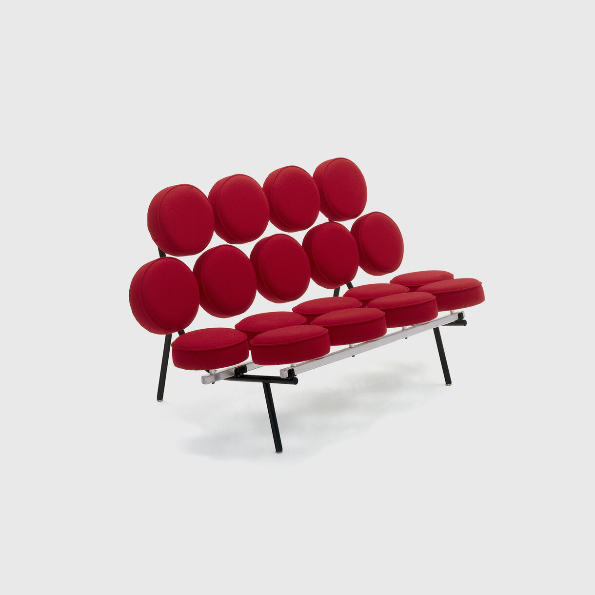 Nelson Marshmallow Sofa, Cherry Red