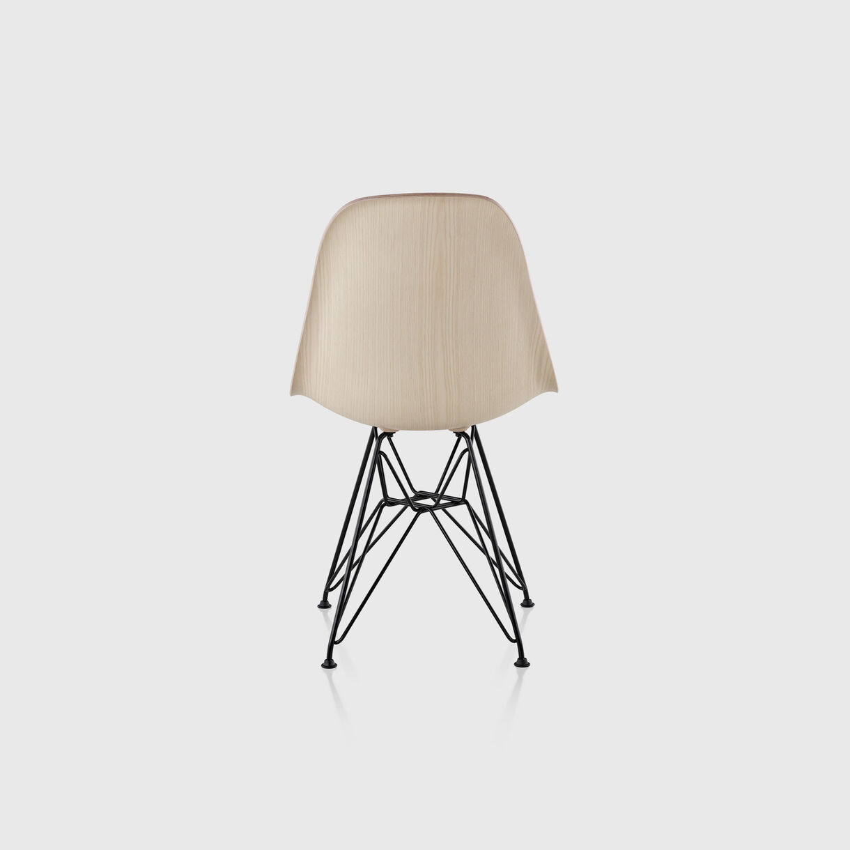 Eames Moulded Wood Side Chair, Wire Base