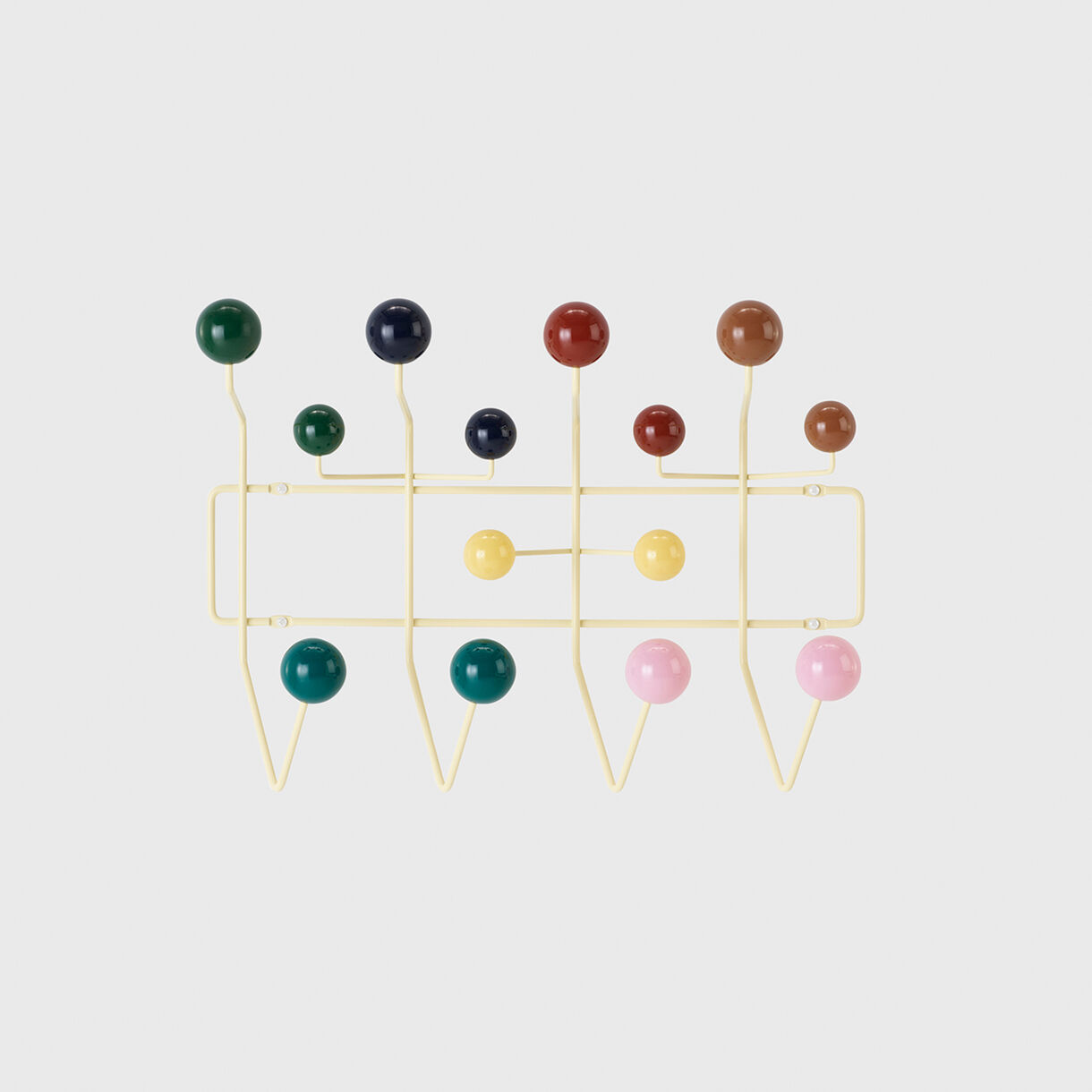 Eames Hang-It-All, Multi Colour Glass & Powder Yellow