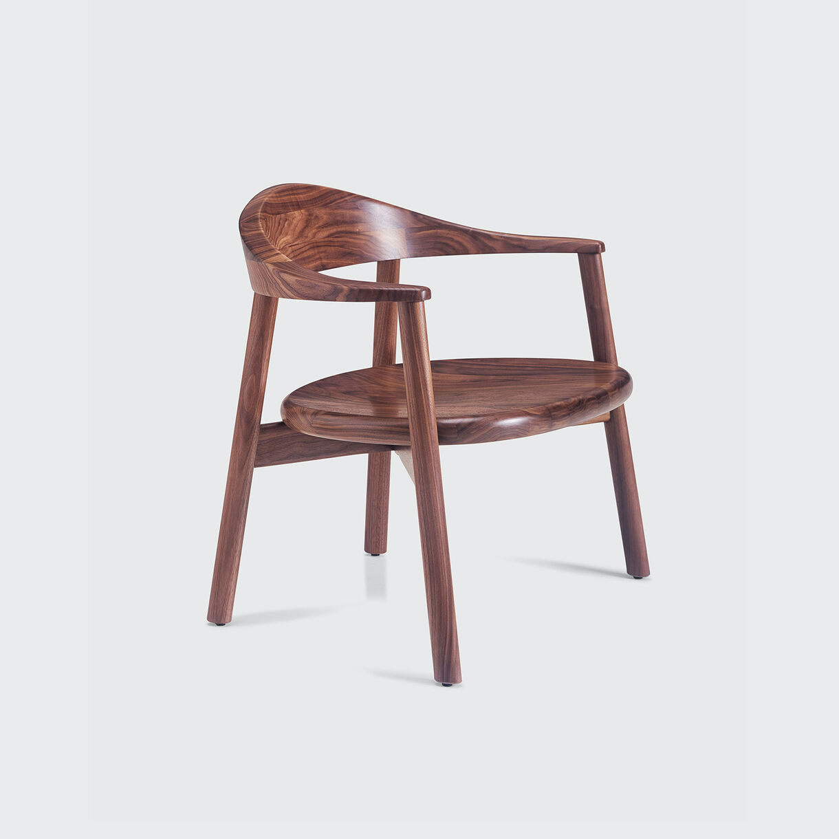 Pebble Lounge Armchair, Walnut