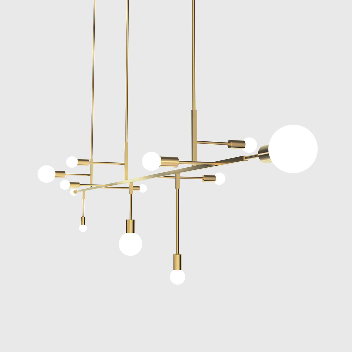 Cliff 08 Suspension Lamp, Brass