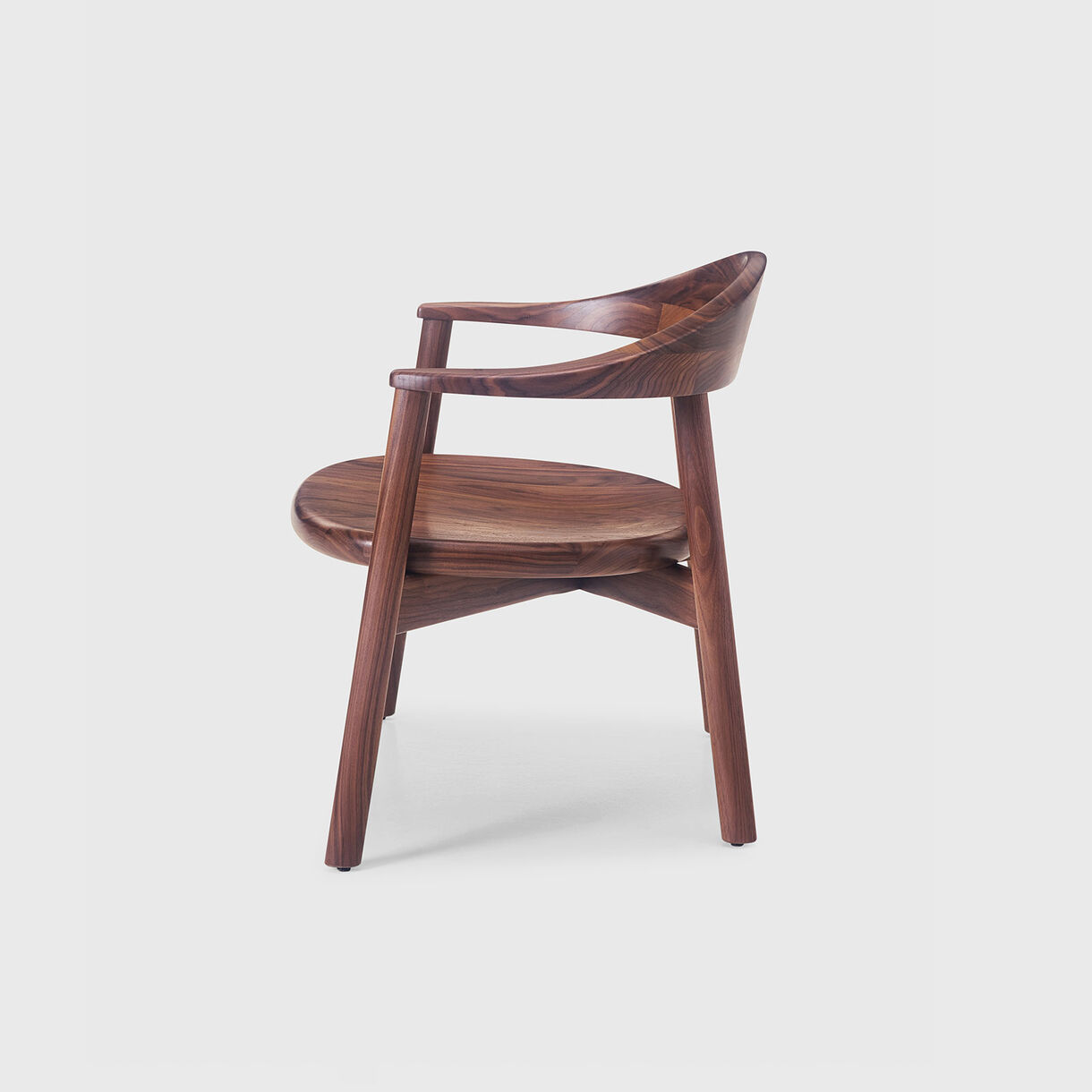 Pebble Lounge Armchair, Walnut