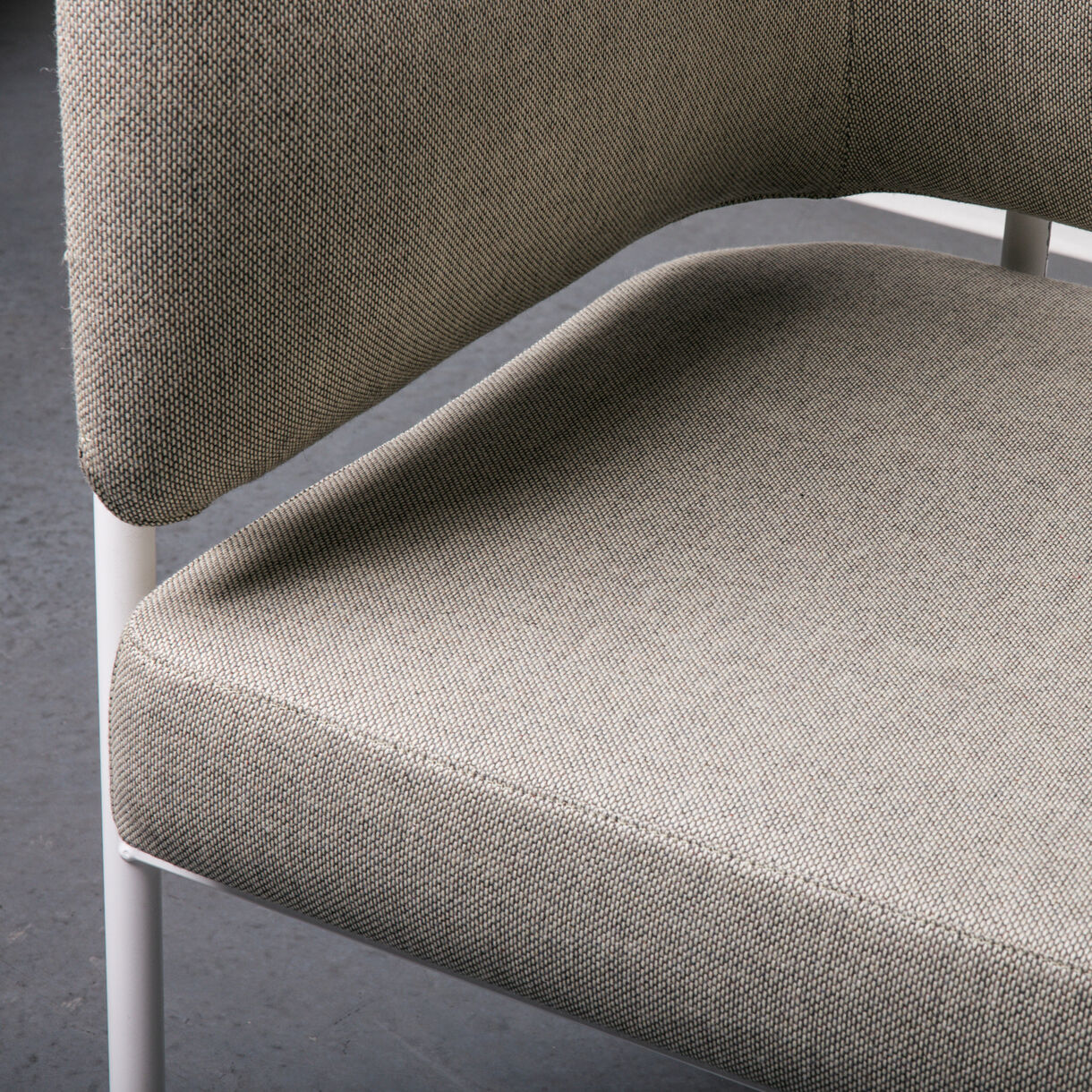 Crescent High-Back Armchair, White