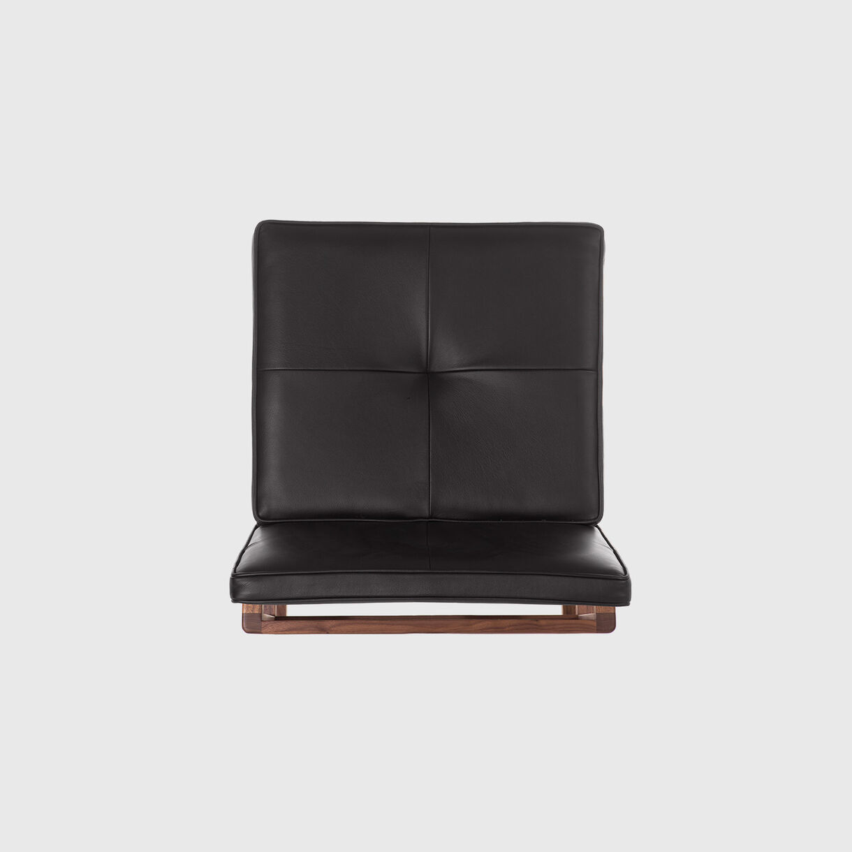 Wood Frame Armless Chair Petit, Walnut (WN), Coach, Black (99999)