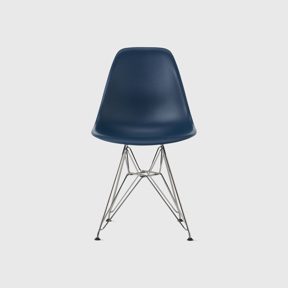 Eames Moulded Plastic Side Chair, Wire Base, Blue Green, Chrome