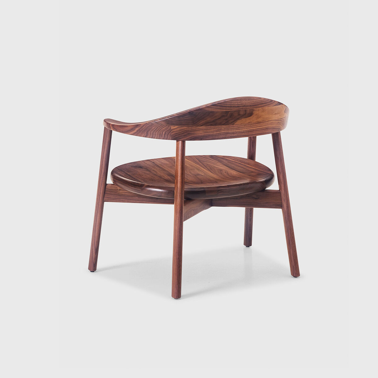 Pebble Lounge Armchair, Walnut