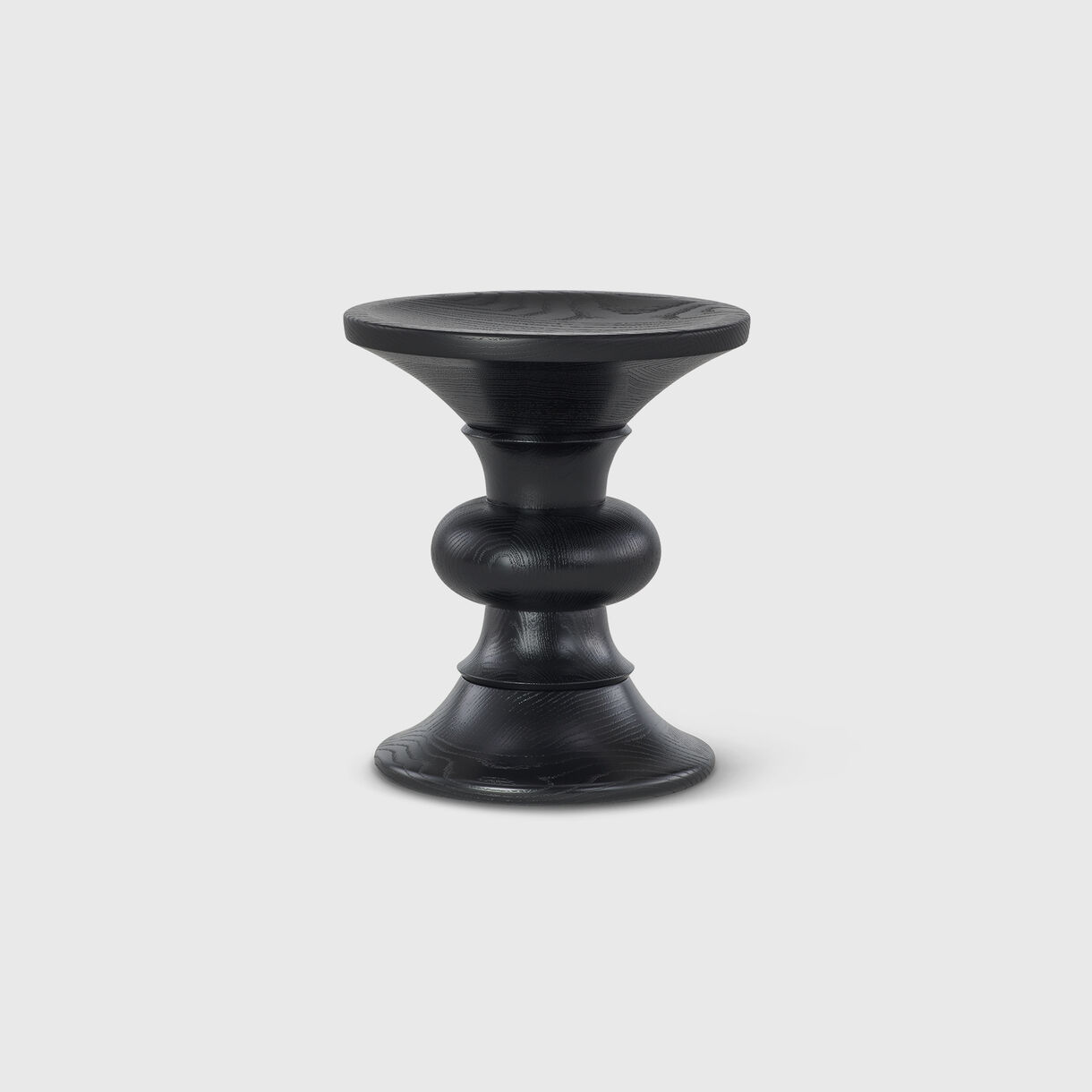 Eames Turned Stool, Shape B, Ebony