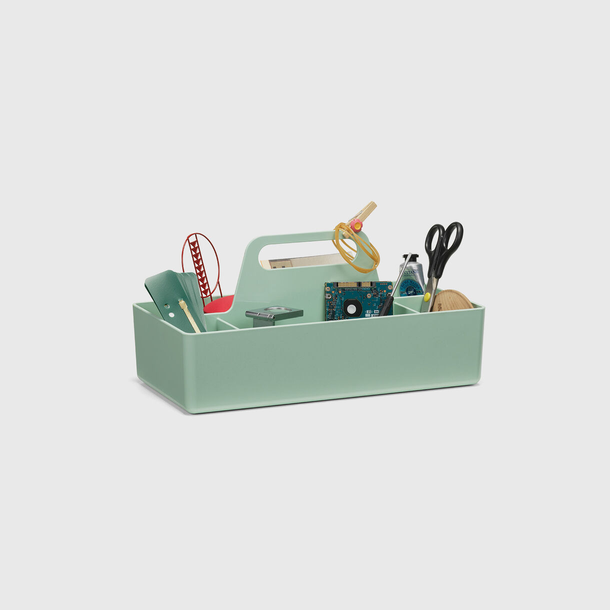 Toolbox, Mint Green with Items