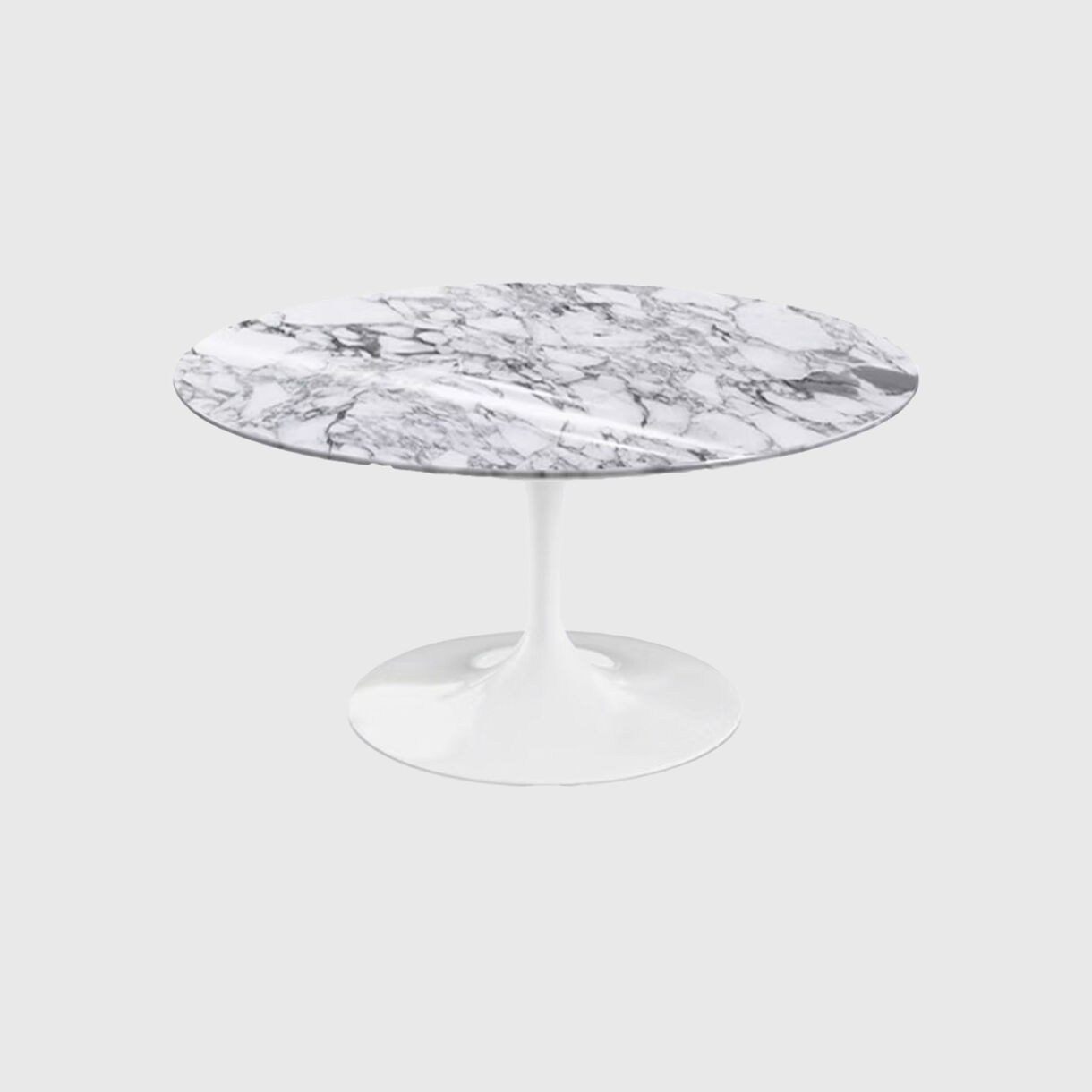 Saarinen Coffee Table, Round, Arabescato Marble