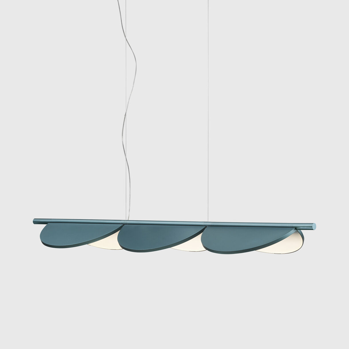 Almendra Linear S3 Suspension Lamp, Bay Blue Metallised