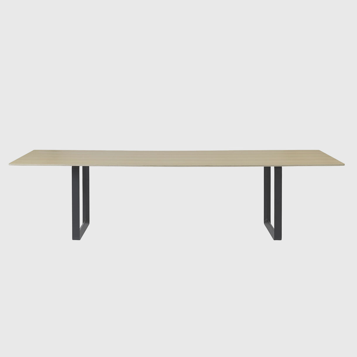 70/70 Table, 2950 x 1080, Black & Oak