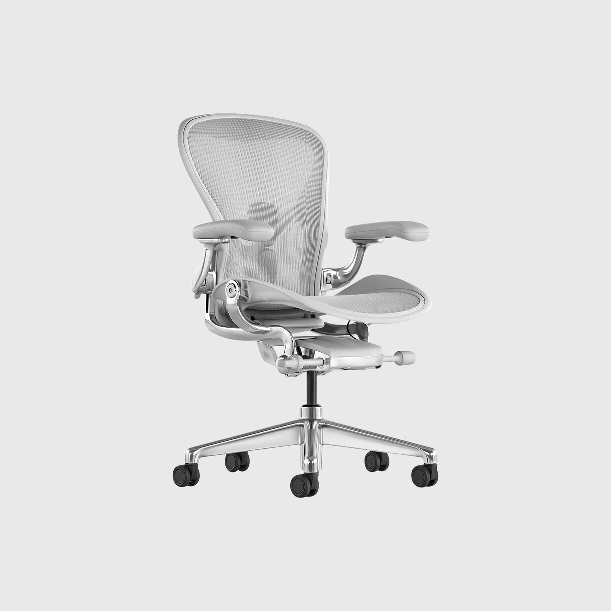 Aeron Chair, Size B, Mineral, Polished Aluminium