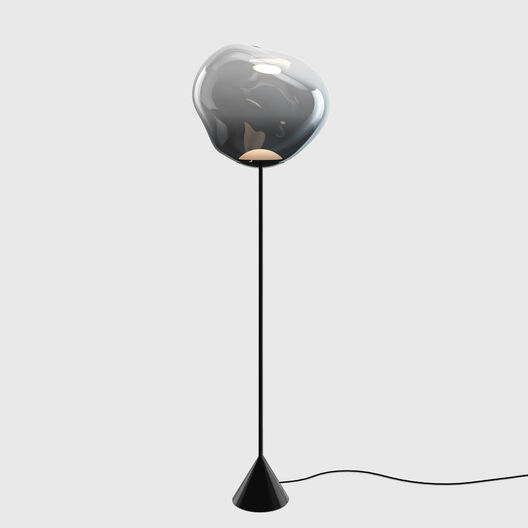 Melt Slim Cone Floor Lamp, Nickel