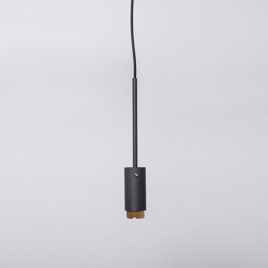 Exhaust Pendant Light, Graphite & Brass