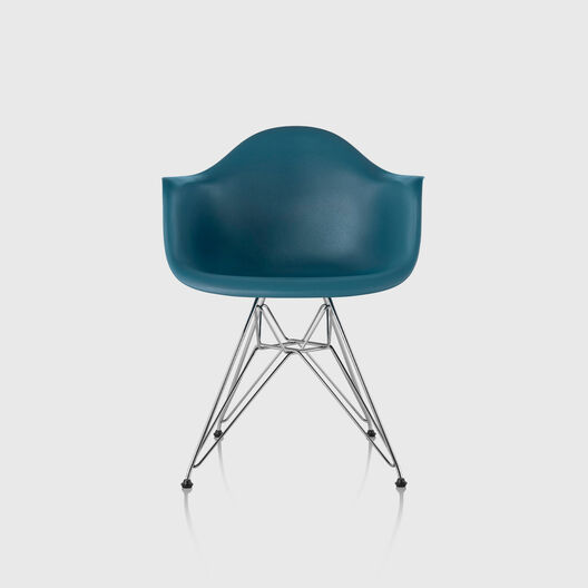Eames&reg; Moulded Plastic Armchair, Wire Base