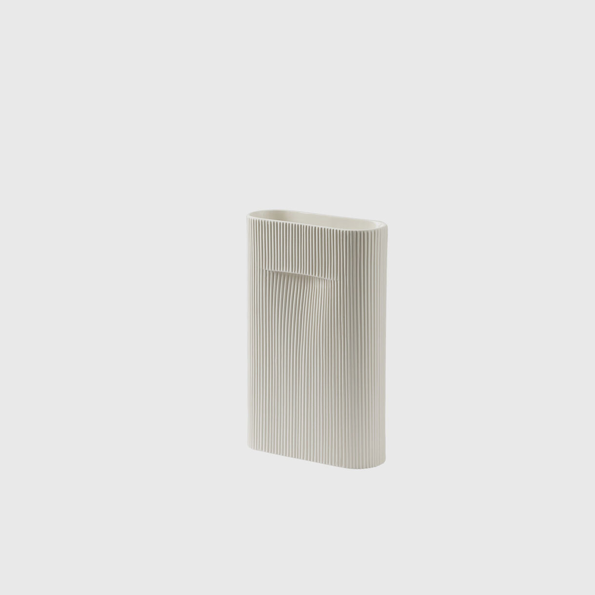 Ridge Vase, Small, Off-White