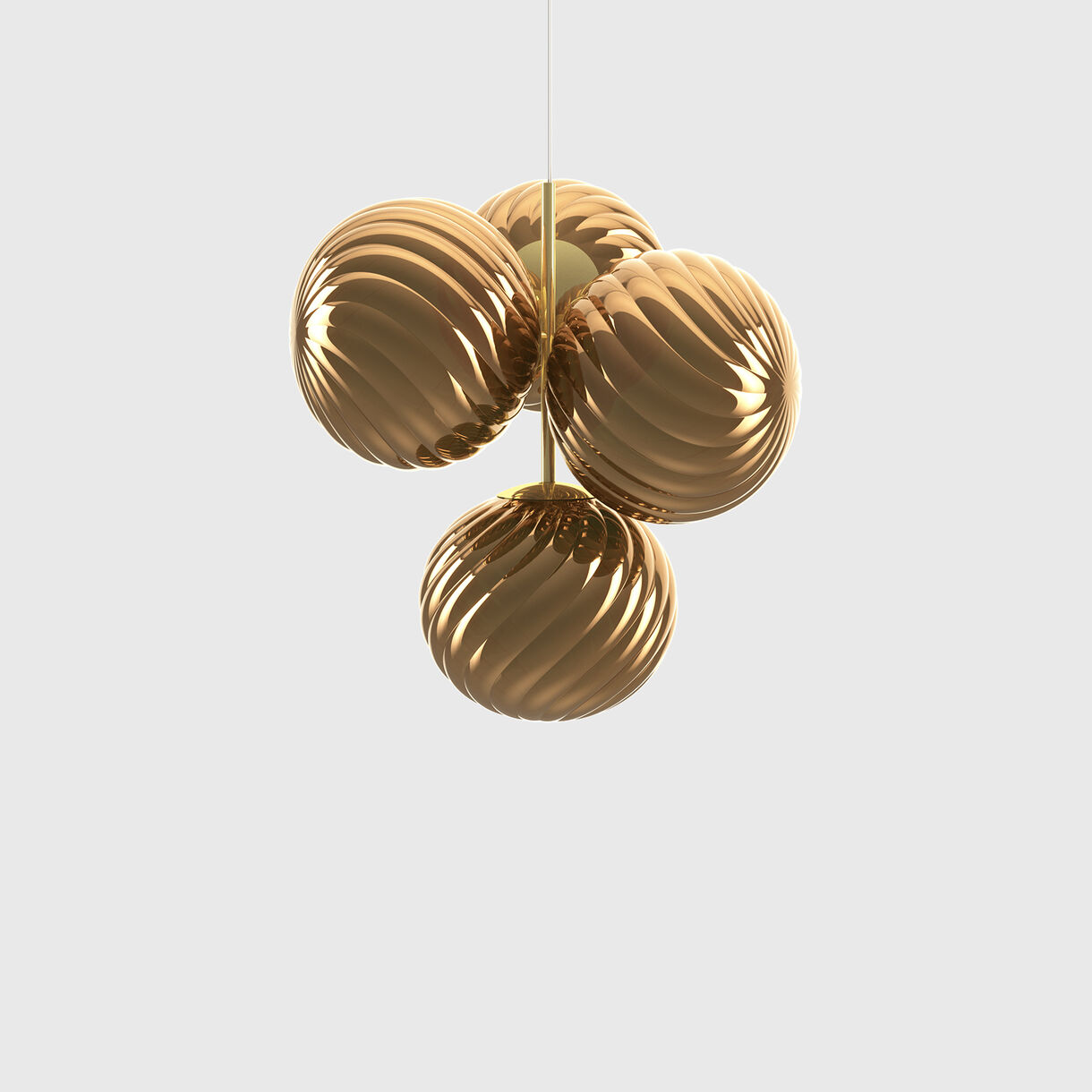 Whirl Chandelier, Small, Gold