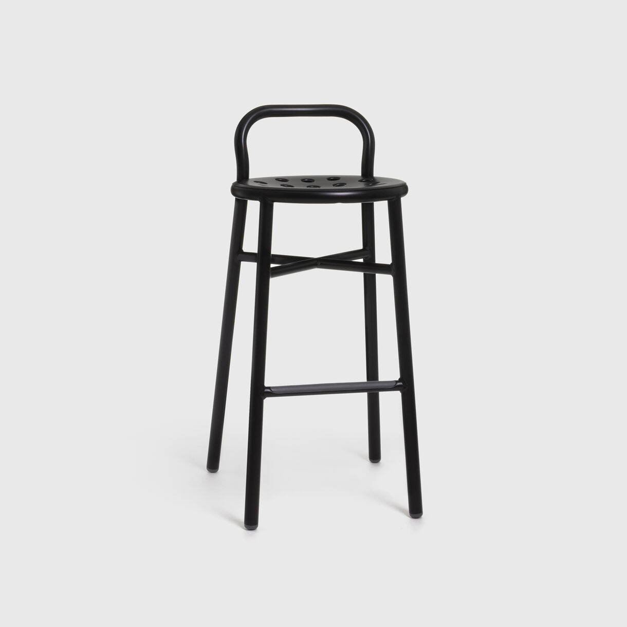 Pipe Outdoor Stool, Bar, Black
