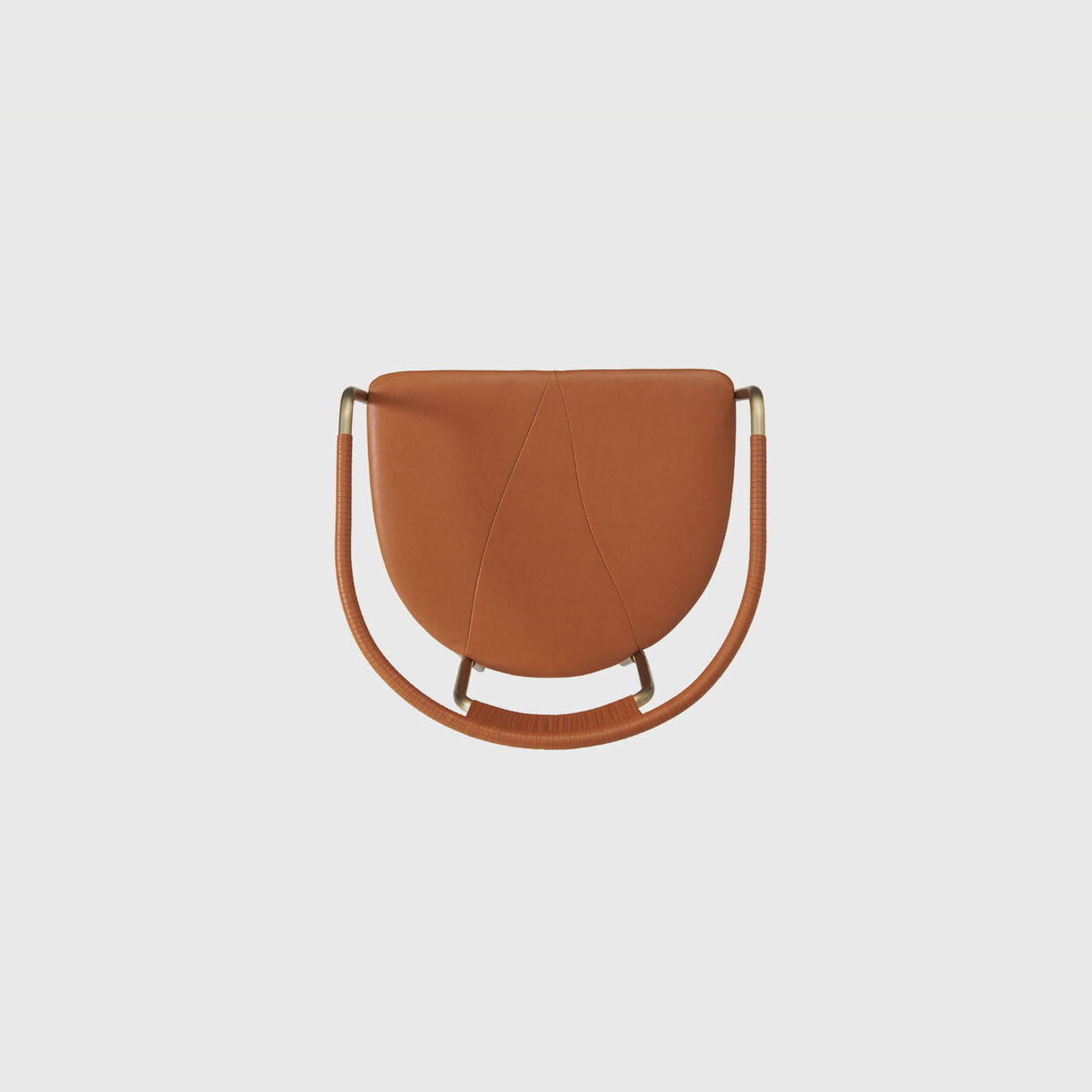 Geometric Side Chair in Leather
