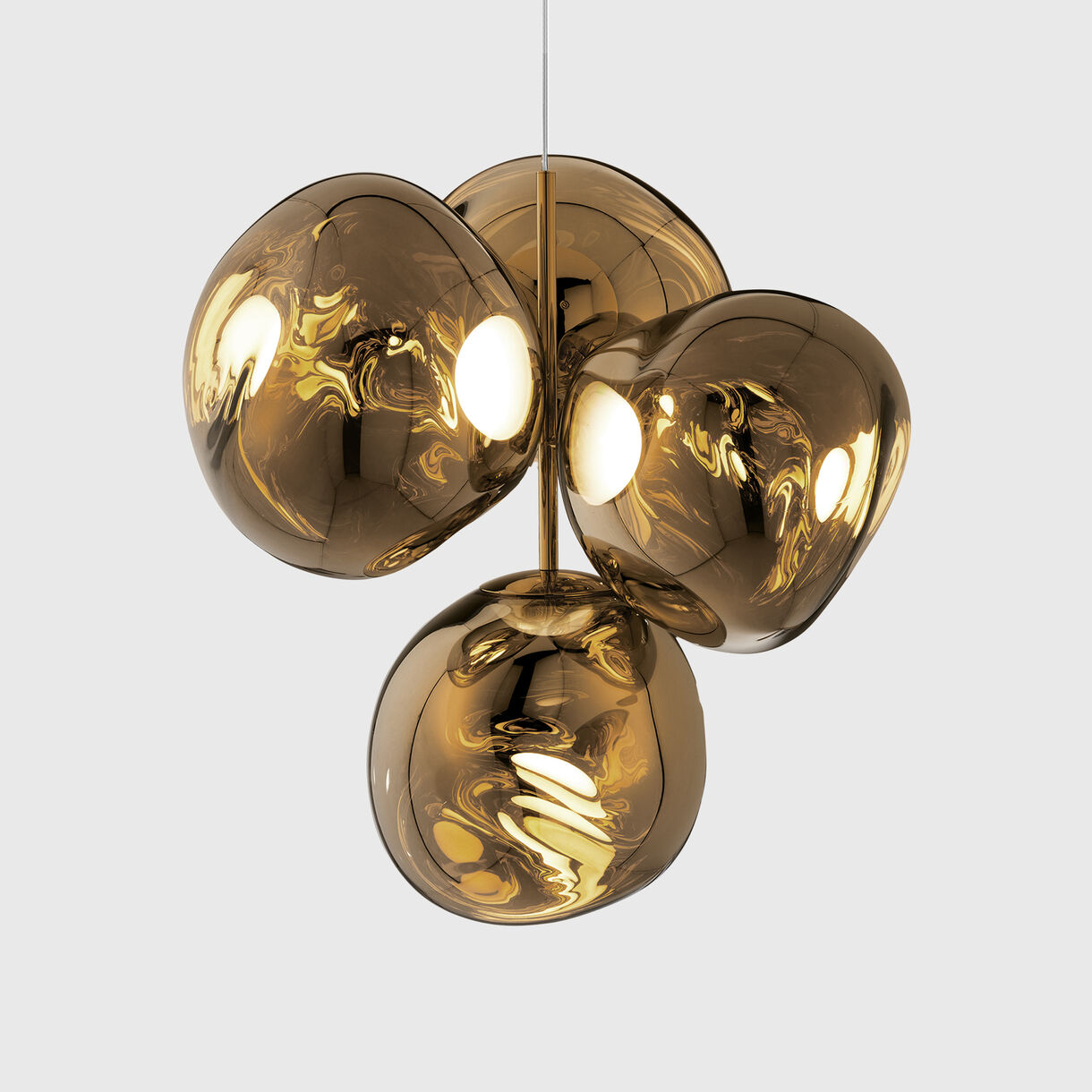 Melt Chandelier, Small, Bronze