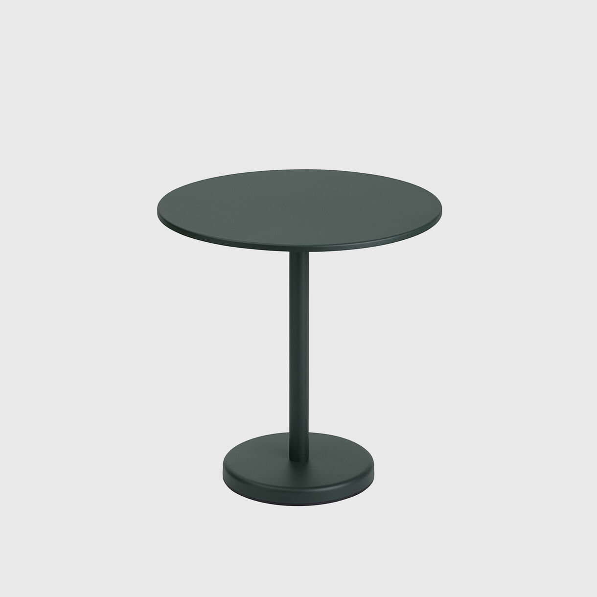 Linear Steel Round Cafe Table, Dark Green