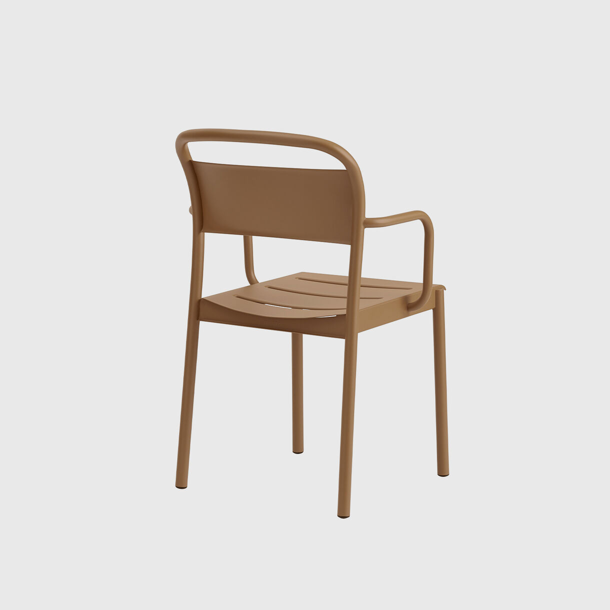 Linear Steel Armchair, Burnt Orange